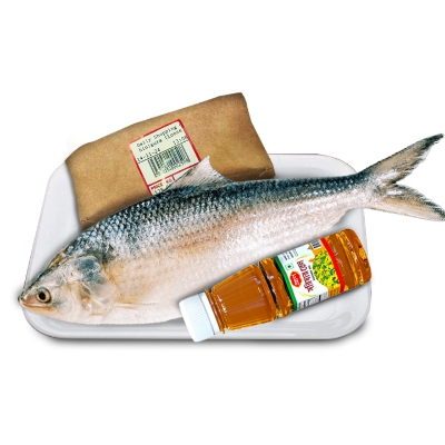 Picture of Hilsha Combo ( 300gm 1pc Hilsha + 200gm Chinigura Rice + 80ml PRAN M.oil )