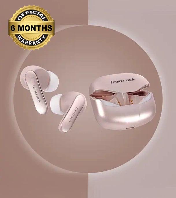 Picture of Fastrack Reflex Tunes FT3  Truly Wireless White Ear Buds With 24 HRS Battery Life Rose Gold 