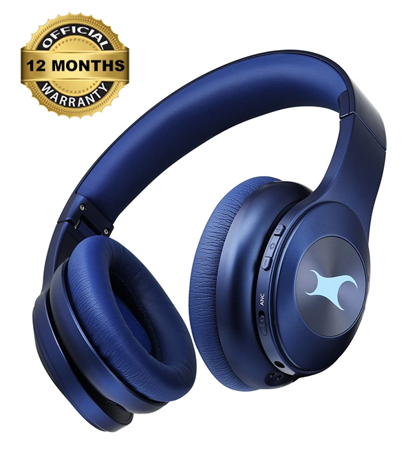 Picture of fastrack Reflex Tunes F02 Over The Head Active Noise Cancelling (ANC) Headphones  Blue 