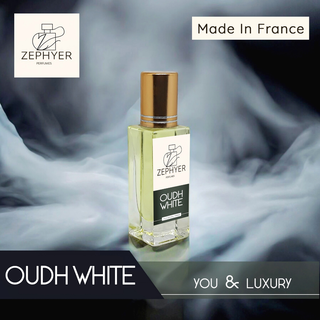 Picture of Zephyer Oudh White - Oud Fragrance for a Royal Experience Perfume Oil - 6ml (France)