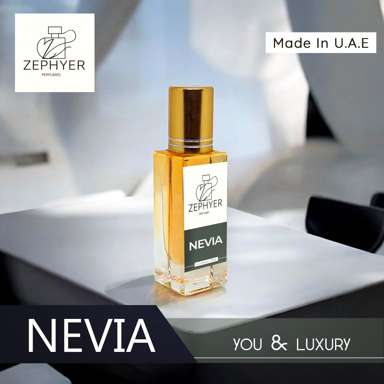 Picture of Zephyer Nevia Attar - The Ultimate Expression of Modern Elegance and Timeless Freshness Perfume Oil - 6ml (U.A.E)