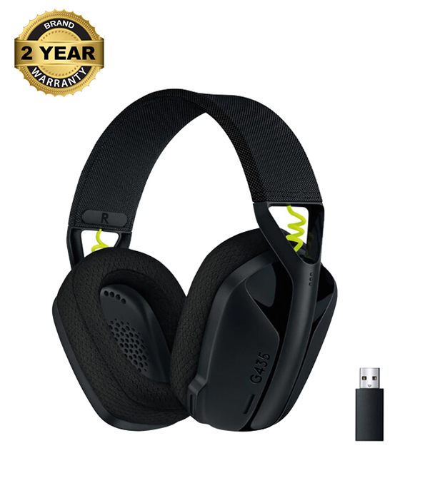 Picture of Logitech G435 Bluetooth Yellow Gaming Headphone Black and Neon 