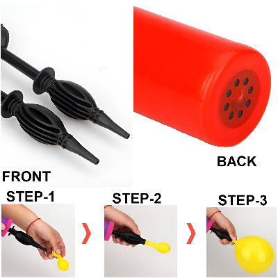 Balloon Manual Hand Pump - Ideal for Festive, Event, Birthday Party, and Wedding Party Decorations- (Pack of 1 Pcs- Multicolor)