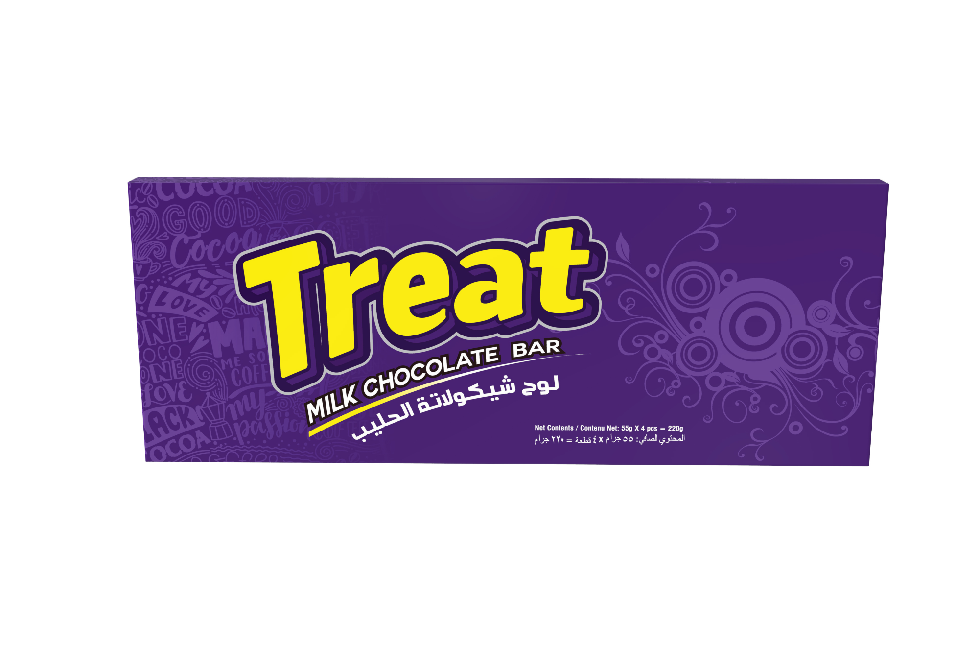 Picture of Treat Milk Chocolate Bar 55gmx4pcs