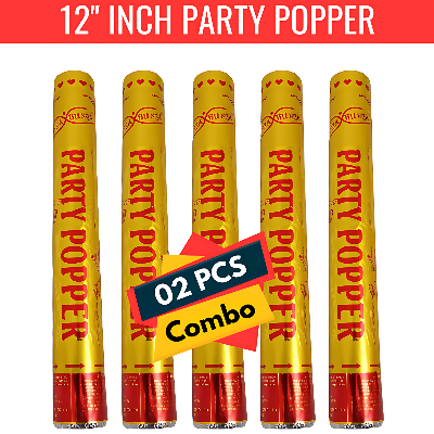 Air Sparkle/Sparkle Shooter/Party Popper/Party Bombs For Anniversary, Birthday, Baby Shower, Valentine Day And New Year Party- 12" Inch (Pack of 2 Pcs)