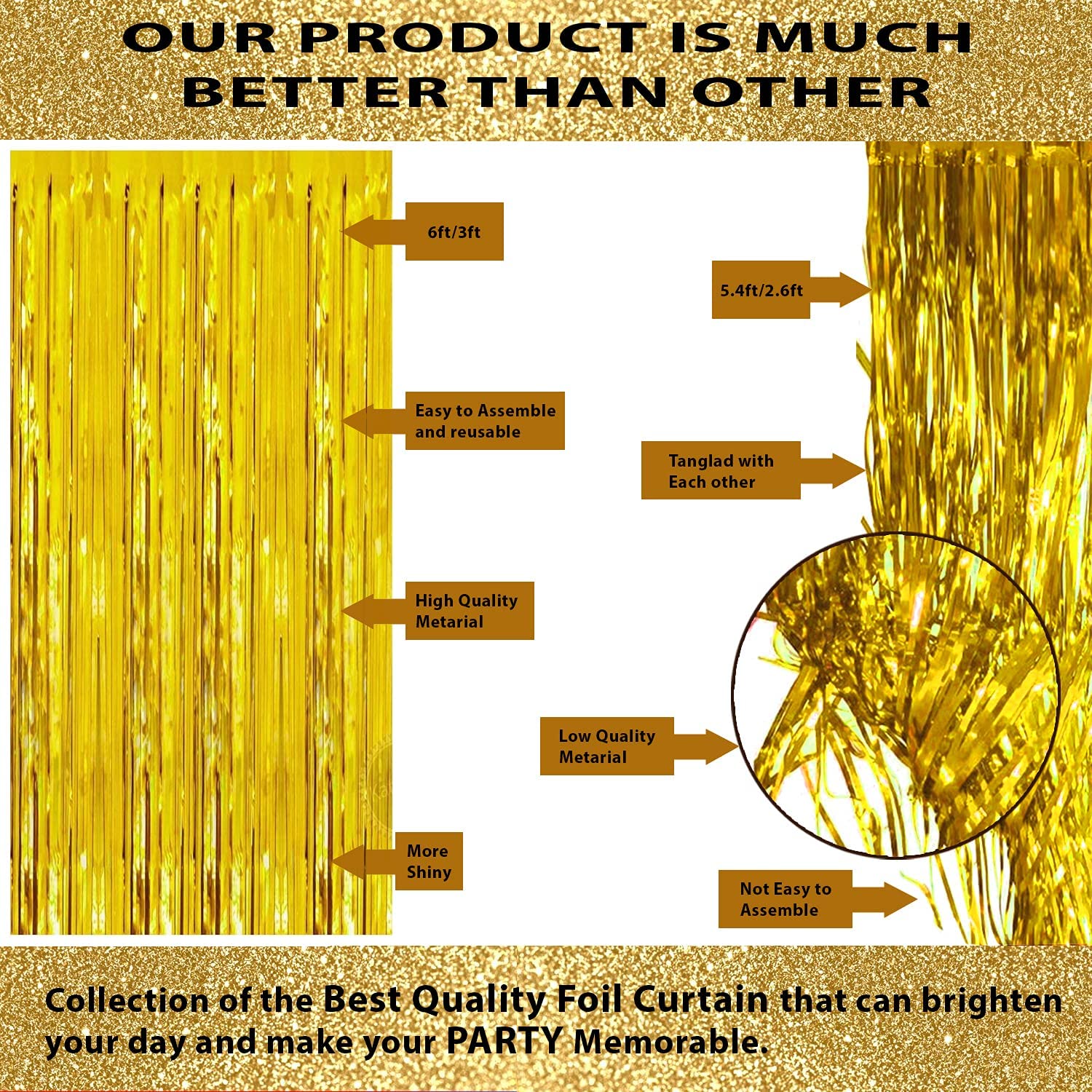 Happy Birthday Decorations Pink & Golden Combo Set For Girls And Women - Pink, White And Golden Metallic Balloons, Birthday Pink color Paper Banner, Golden Foil Curtain for Party Decoration Full Package Princess Theme - (Pack of 63 Pcs)