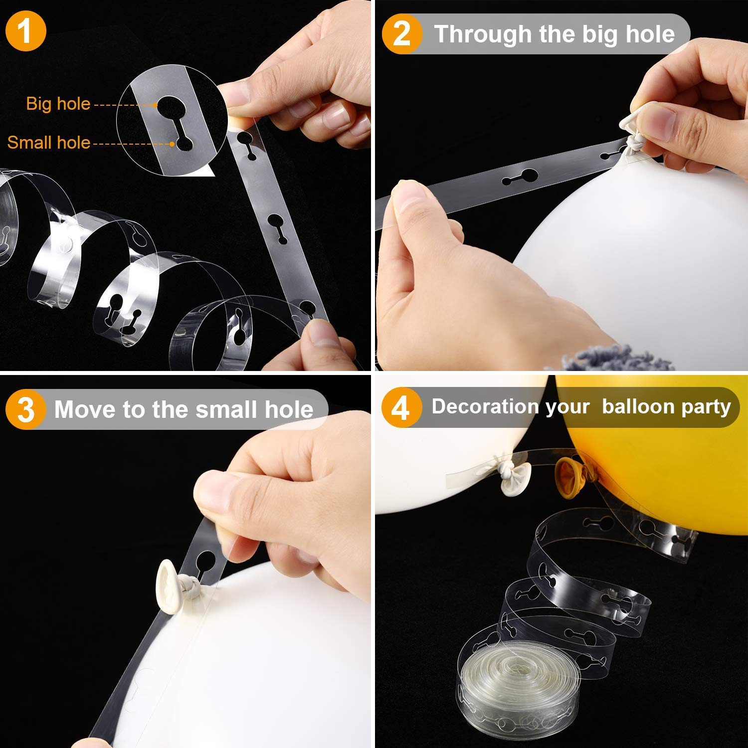 Manual Hand Pump, Glue Dot Tape, and Balloons Arch Strip Decorating Kit - Perfect for Every Occasion (Pack of 3 Pcs)