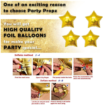 Anniversary Combo Pack with Card Banners, Golden Curtains, Balloons, Confetti, and More - (Pack of 54 Pcs)