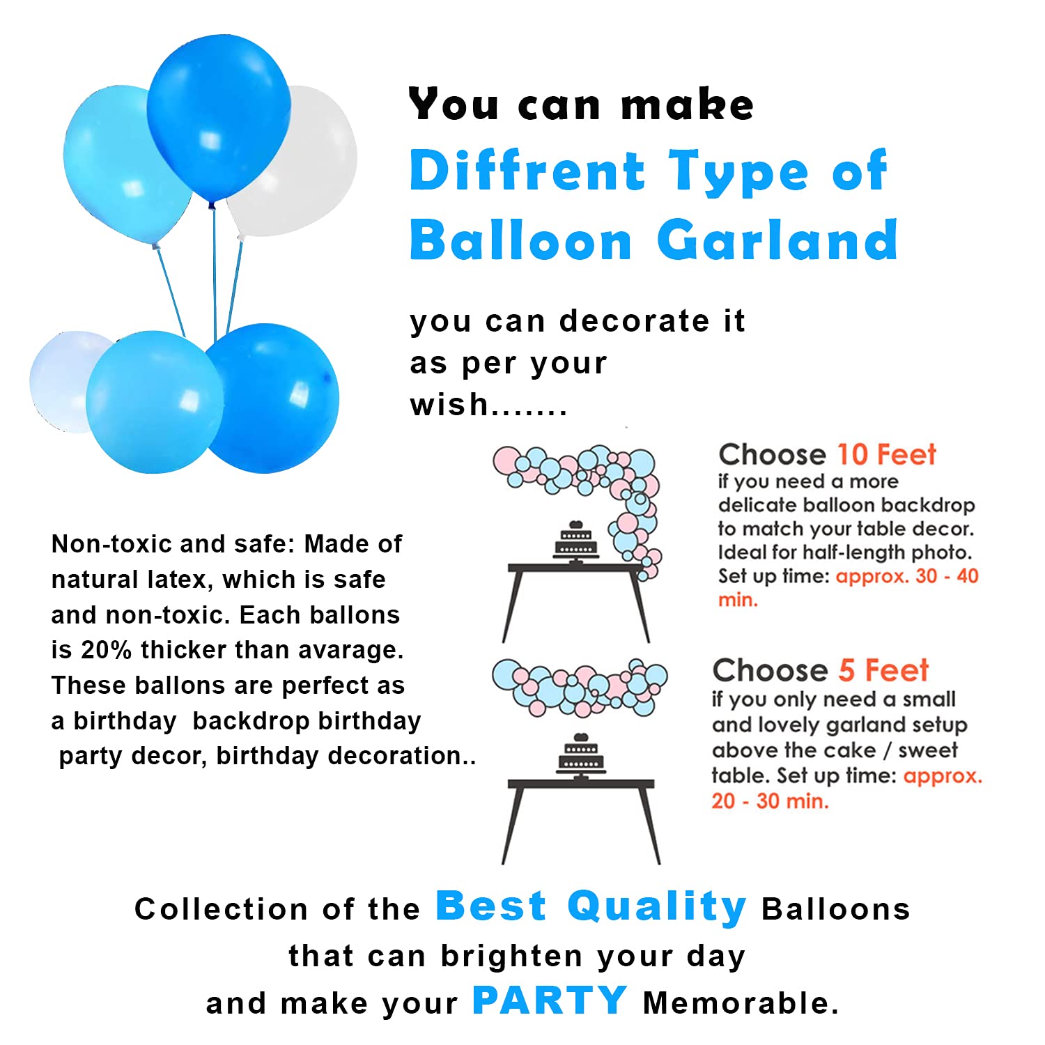 Birthday Combo: Foil Curtain, Card Banner, Metallic Balloons & Golden Confetti Balloons - Full Package (43 Pcs)