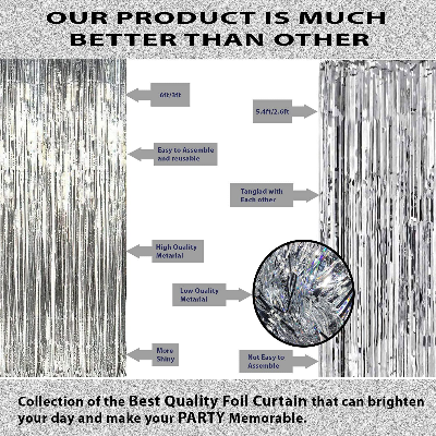 Elegant Pink Birthday Combo: Foil Banner, Silver Curtains, Metallic Balloons - Birthday Combo Pack (44 Pcs)