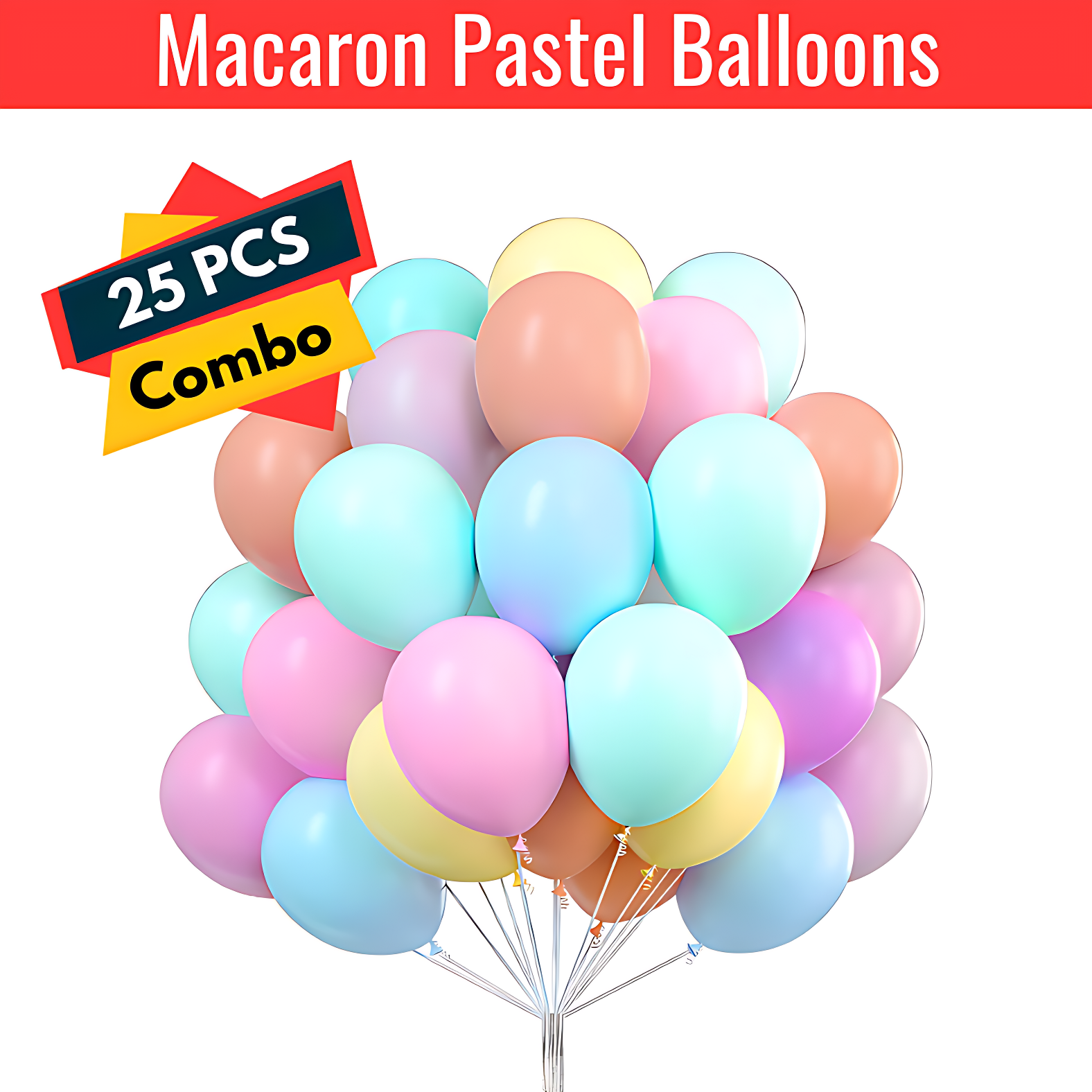 Pastel Balloons Perfect for Birthdays, Anniversaries, Weddings, Baby Showers, and Events (Pack of 25 Pcs).