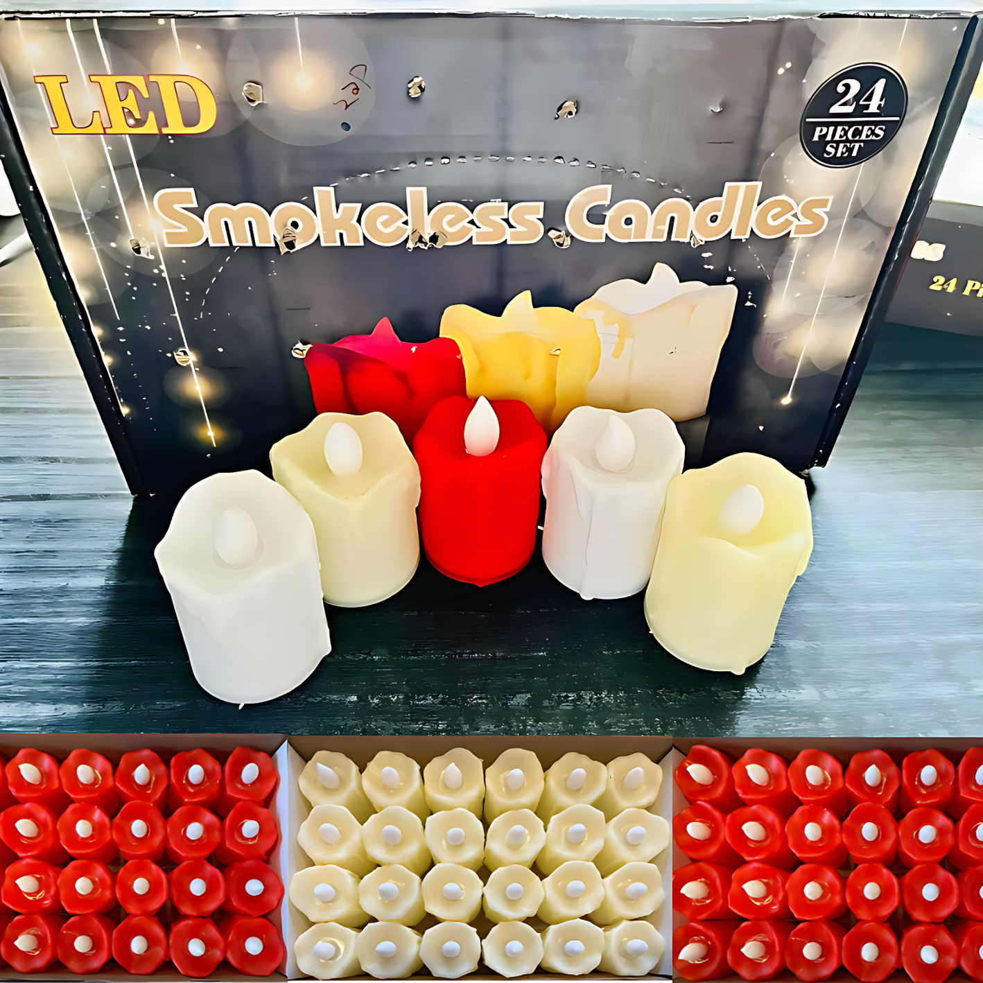 Enhance Your Party Atmosphere: Smokeless LED Candles-(Pack of 3 Pcs)