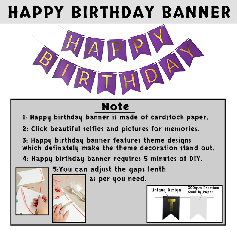 Purple Birthday Decor: Banners, Curtains, Balloons, Confetti Balloons, and Balloon Arch - Complete Party Package (70 Pieces)