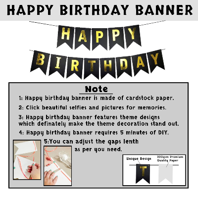 Birthday Decoration Combo Pack: Banners, Curtains, Metallic & Confetti Balloons, Balloon Garland Arch - Complete Decor Set (75 Pcs)