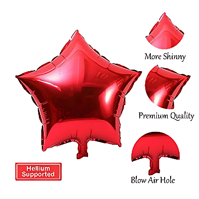 Deluxe Red and Gold Celebration Kit: Foil Banners, Curtains, Metallic Balloons, Star Foil - Ultimate Party Décor! - (Pack of 56 Pcs)