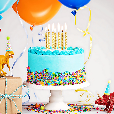 Golden Spiral Long Stick Metallic Candles for Birthday and Wedding Cake Decoration - (Pack of 10 Pcs)