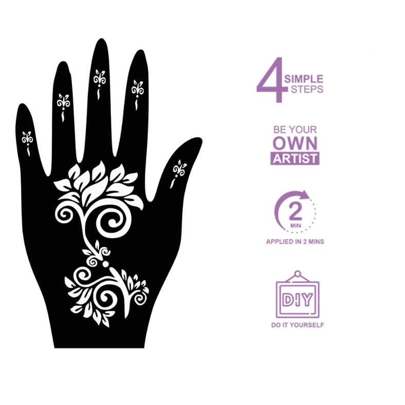 Mehendi Stunning Sticker Variety for Girls, Women & Kids - (Pack of 01 Pcs)