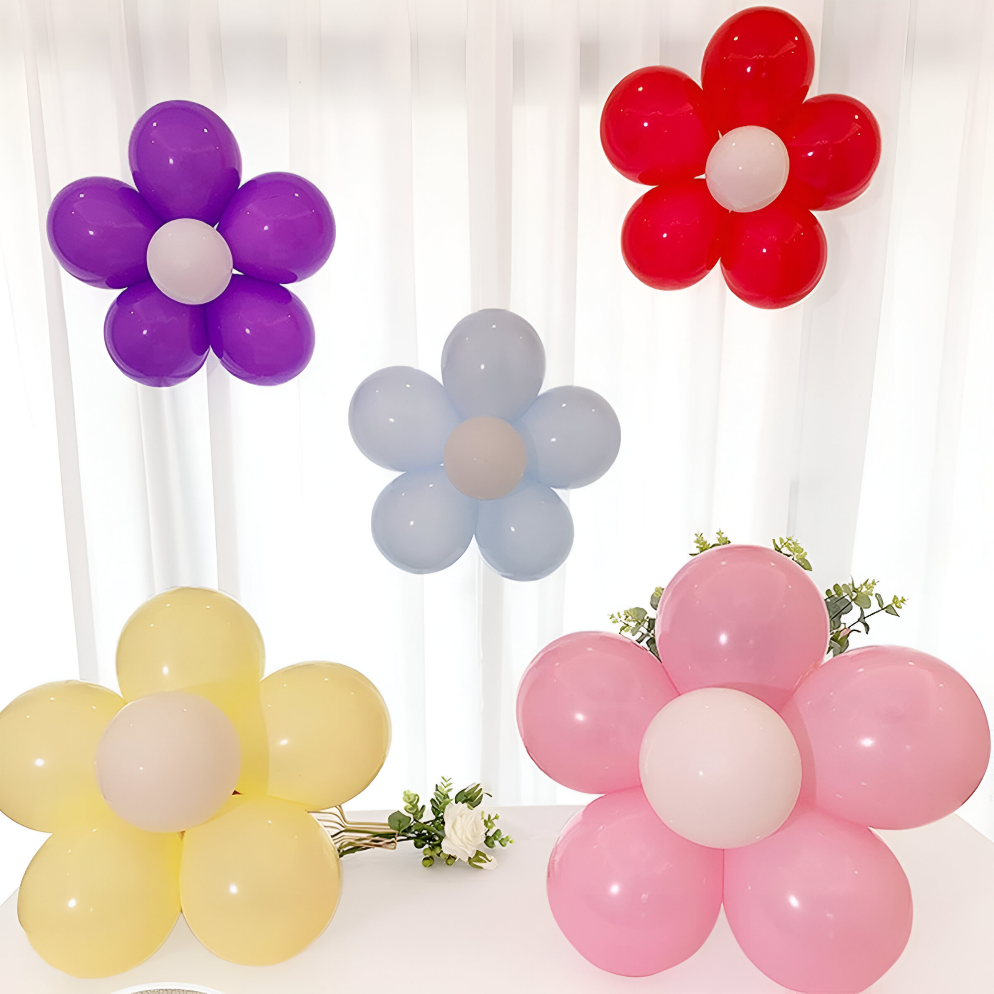 Flower Balloon Clip Holders to Elevate the Ambiance of Your Celebrations Like  Party, Event, Birthday & Wedding- (Pack of 05 Pcs)