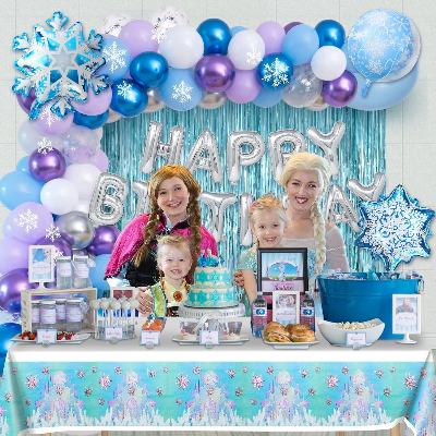 Birthday Special Decoration Combo Pack - Foil Banner, Backdrop Curtains, Metallic Balloons, Confetti, Deco Kit, and More- (Pack of 60 Pieces)