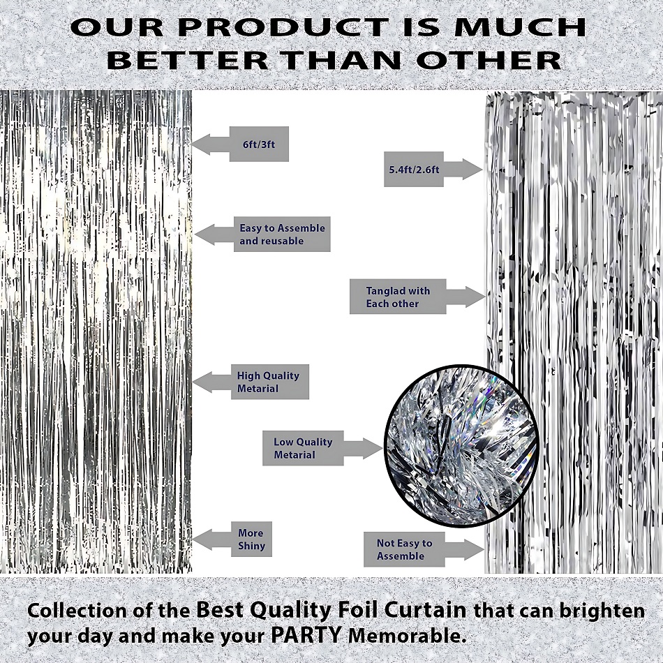 Birthday Decoration Combo Pack - Including Banners, Backdrop Curtains, Metallic Balloons- Full Package (48 Pcs)