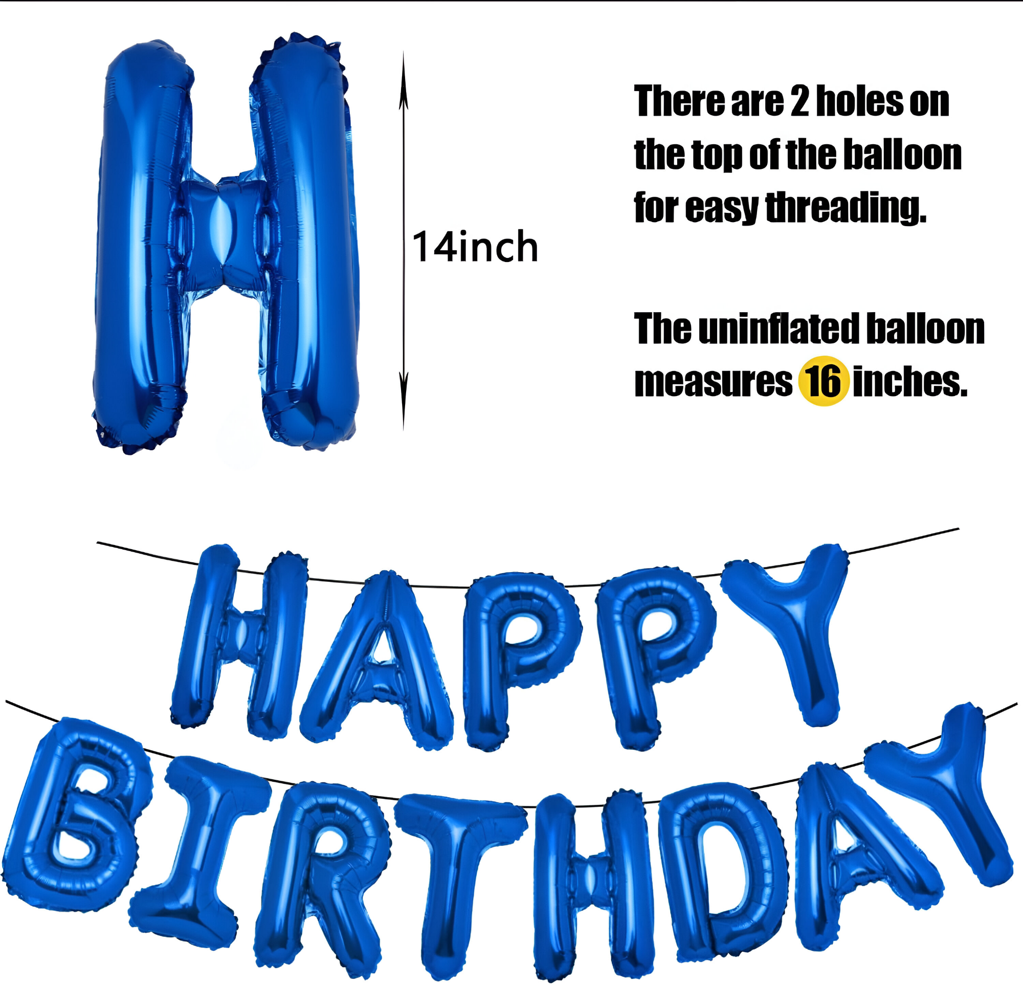 Birthday Combo Pack Blue Theme- Foil Banner, Backdrop Curtains, Metallic Balloons, Confetti, Star & Love Foil Balloon - Full Package (42 Pieces)