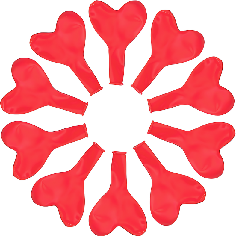 I Love You Foil Balloons Decoration Combo - Complete Set Featuring Red Love Balloons- (Pack of 21 Pcs)