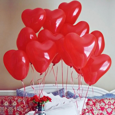 I Love You Foil Balloons Decoration Combo - Complete Set Featuring Red Love Balloons- (Pack of 21 Pcs)