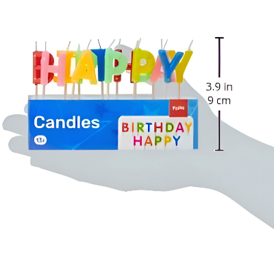 Happy Birthday Candle for Party and Cake Decoration- (Pack of 01 Pcs)