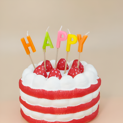 Happy Birthday Candle for Party and Cake Decoration- (Pack of 01 Pcs)