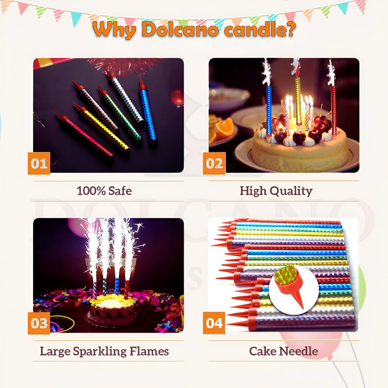 Party Combo Kit - Including Party Snow Spray, Sparkling Candle Package for Festive Party Delight - Pack of 03 Pieces