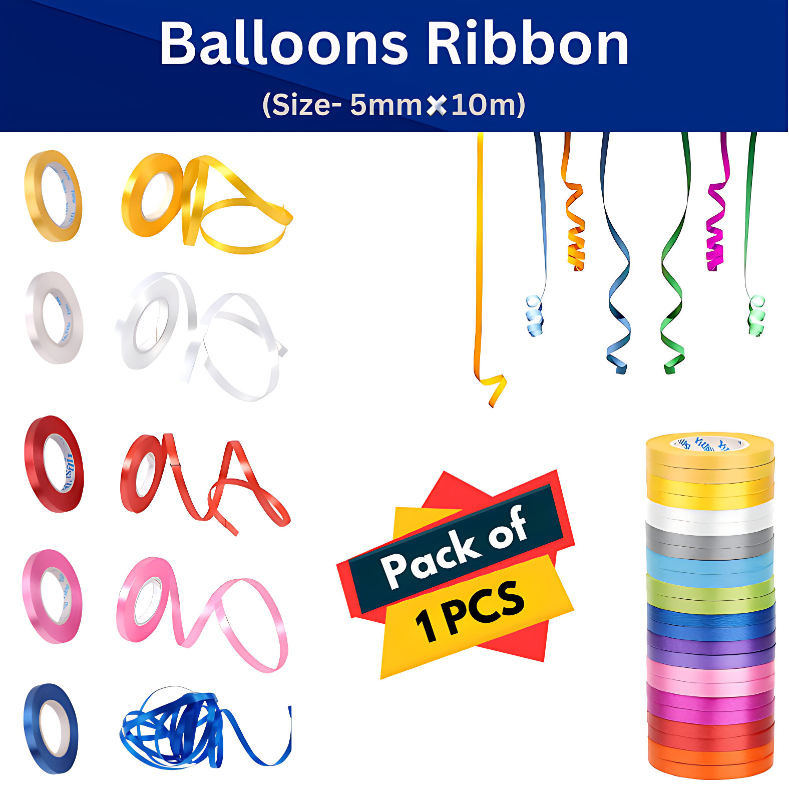 Balloon Curling Plastic Ribbon for Balloons and Gifts - Transform Your Celebrations- (Pack of 1 Pcs)