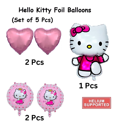 Hello Kitty Birthday Party Combo Set – Cute Banner, High-Quality Balloons, and Hello Kitty Foil Balloons for Perfect Birthday Decor (36-Piece)
