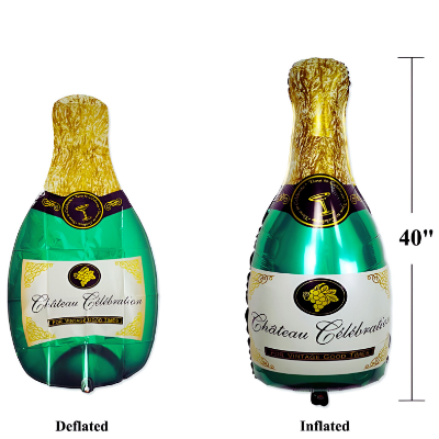 Champagne Bottle Shape Foil Balloon for Birthday, Anniversary, Wedding Party, Bachelor Party & Events- (Pack of 1 Pcs)
