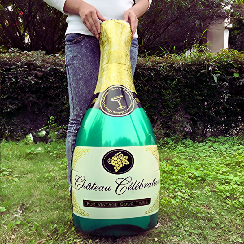 Champagne Bottle Shape Foil Balloon for Birthday, Anniversary, Wedding Party, Bachelor Party & Events- (Pack of 1 Pcs)
