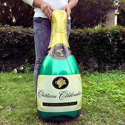 Champagne Bottle Shape Foil Balloon for Birthday, Anniversary, Wedding Party, Bachelor Party & Events- (Pack of 1 Pcs)