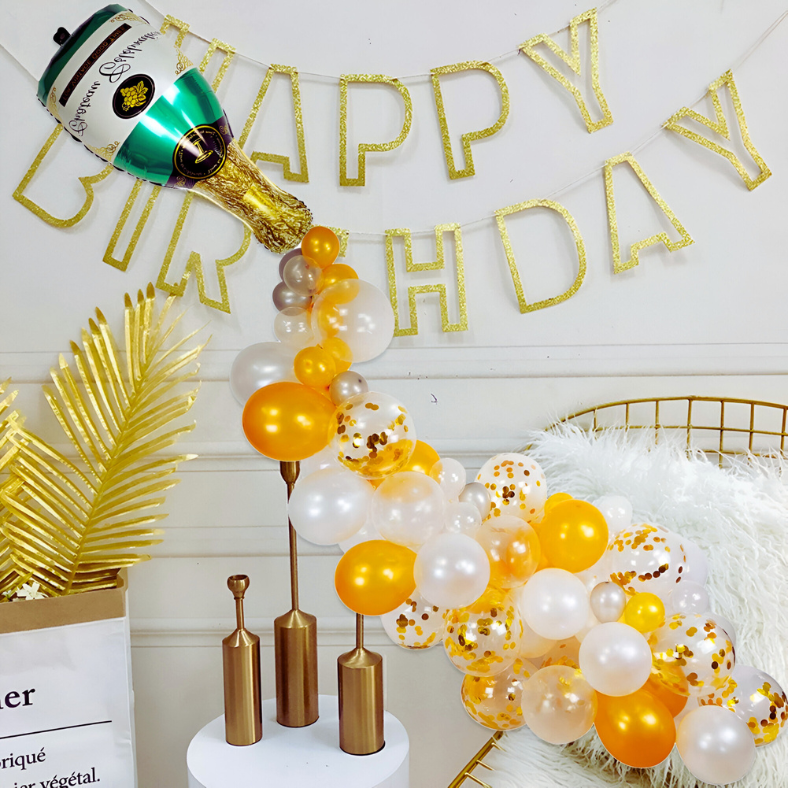 Champagne Bottle Shape Foil Balloon for Birthday, Anniversary, Wedding Party, Bachelor Party & Events- (Pack of 1 Pcs)