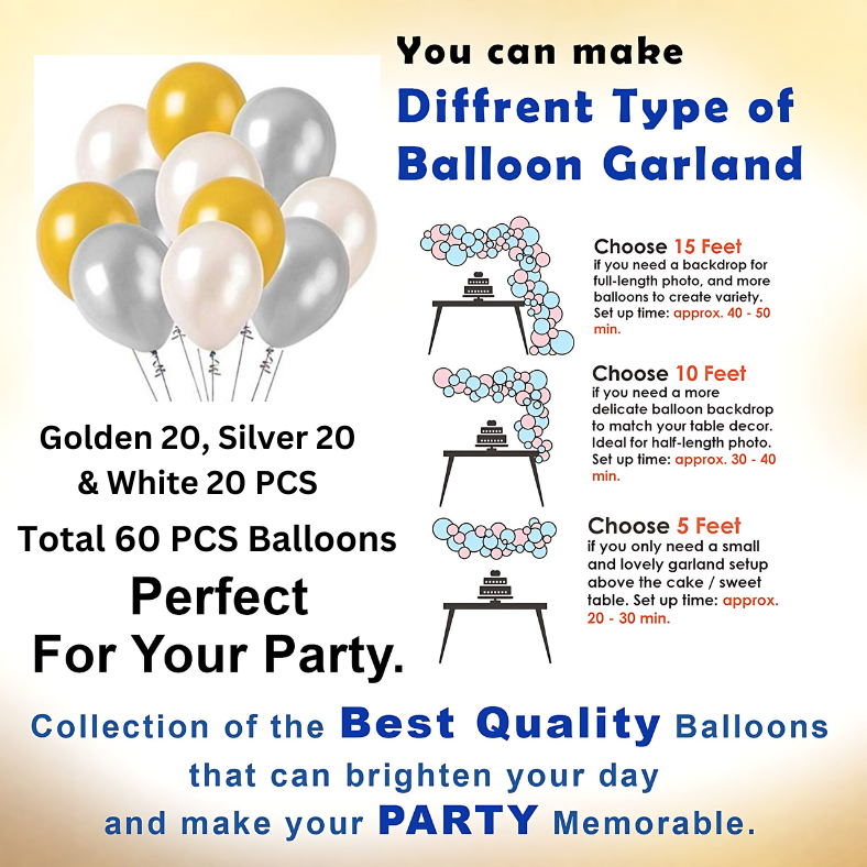 Champagne Bottle Foil Balloon Combo With Metallic Balloons & Both-Sided Tape – Ideal for Weddings, Birthdays, Bachelor Parties, and Events (Pack of 62 Pcs)