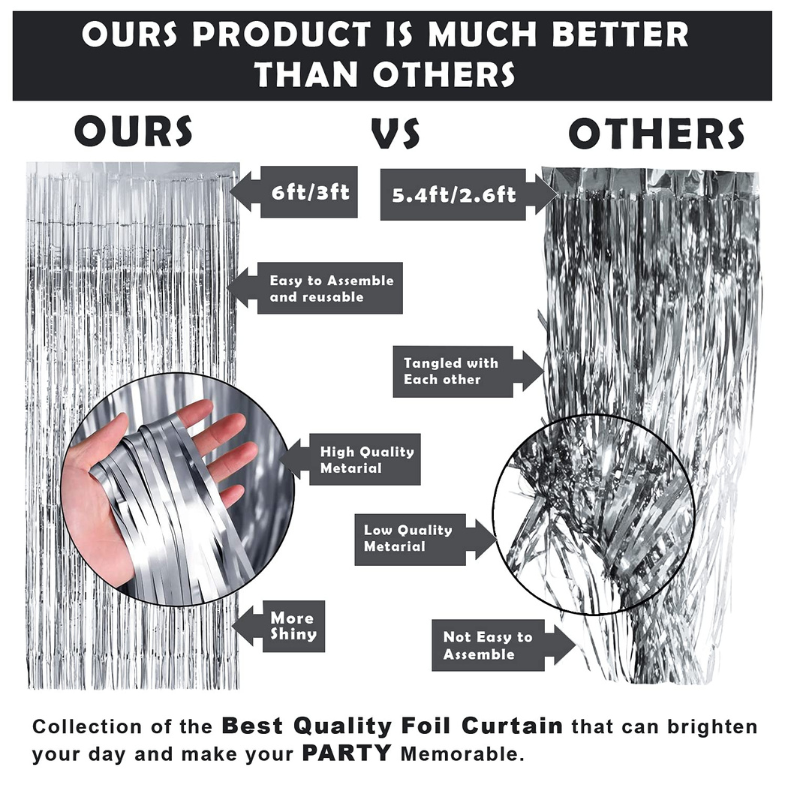 Birthday Decoration Set: Silver Backdrop Curtain, Pink Birthday Banner & Metallic Balloons in Pink, Purple & White – Party Package (32 Pcs)