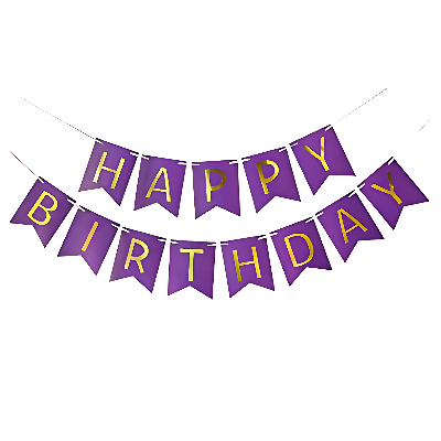 Colorful Birthday Banner: Black, Red, Light Blue, Pink, and White Paper Birthday Banner- (Pack of 1 Pcs)