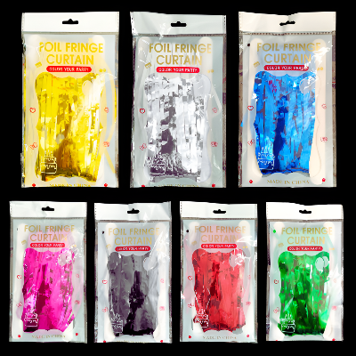 Foil Curtain Backdrop Golden, Silver, Blue, Red, Black & Pink Foil Curtain Backdrop- (Pack of 1 Pcs)