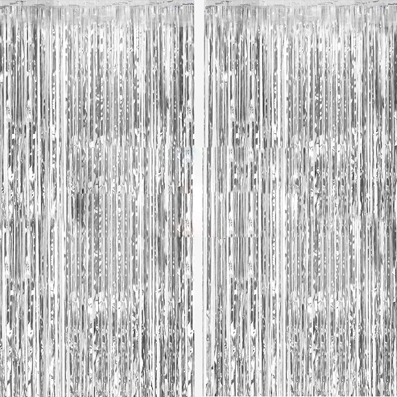 Foil Curtain Backdrop Golden, Silver, Blue, Red, Black & Pink Foil Curtain Backdrop- (Pack of 1 Pcs)