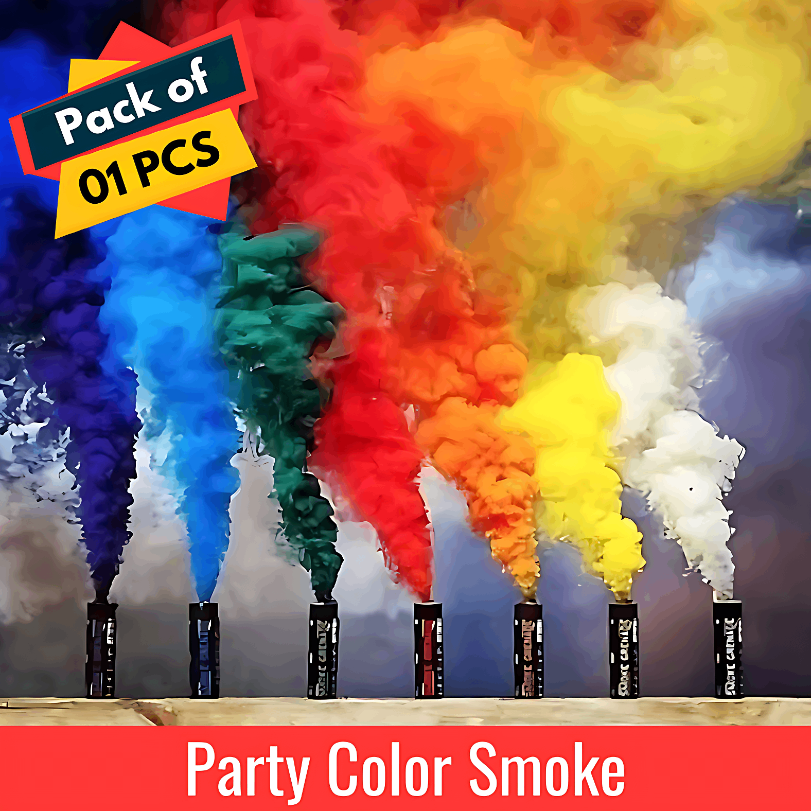 Party Pull Ring Color Smoke - Eco-Friendly Holi Celebration Addition (Pack of 1 Pcs)