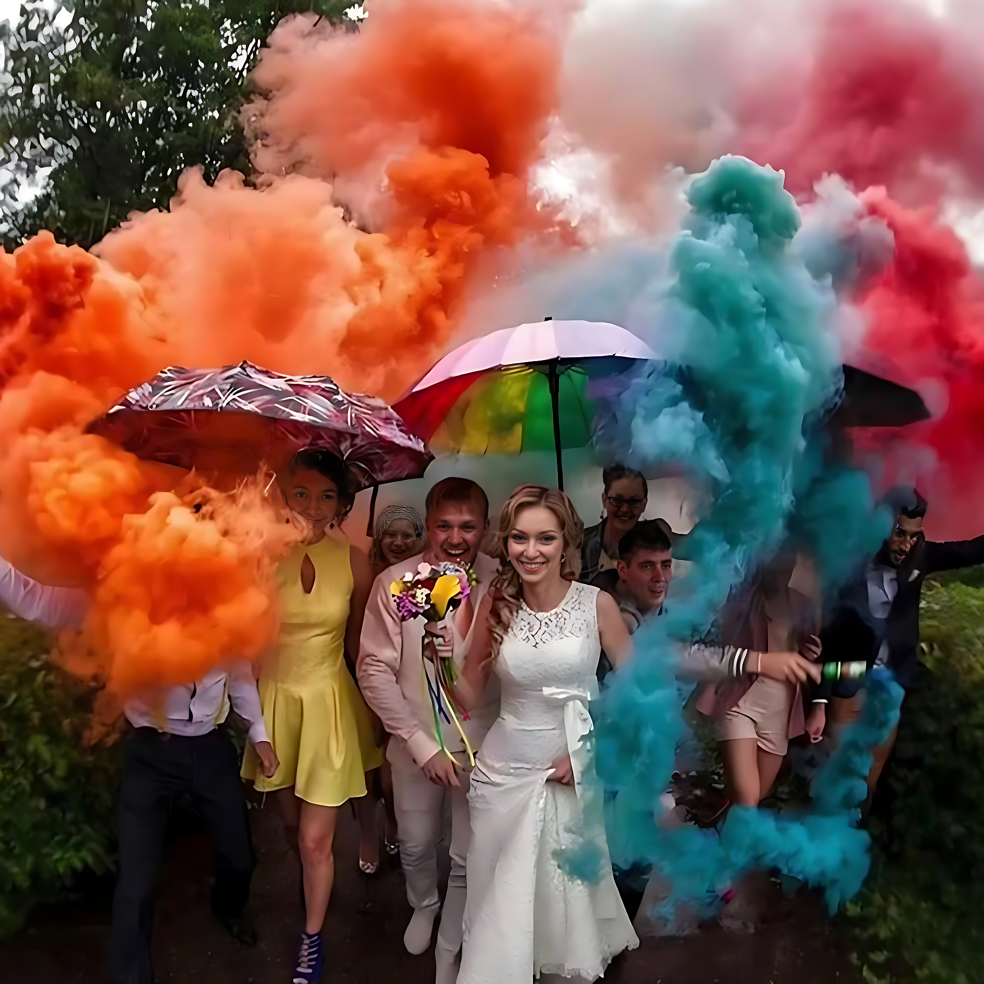 Party Pull Ring Color Smoke - Eco-Friendly Holi Celebration Addition (Pack of 1 Pcs)