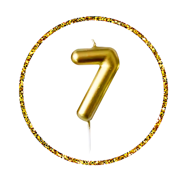 Add Sparkle to Your Party with Golden Number Candle- (Pack of 1 Pcs)