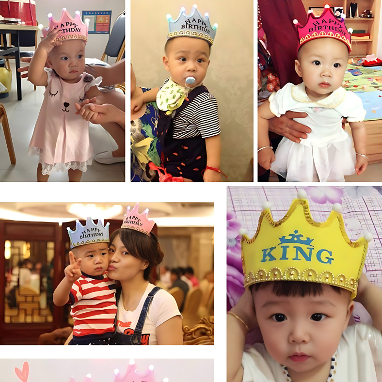 Create Magical Birthday Memories with the Crown Lighting Taj - (Pack of 01 Pcs)