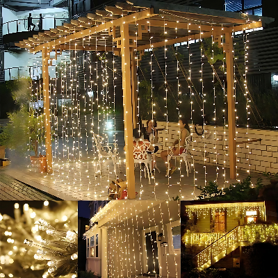 Golden & Multicolor String Lights for Home, Birthday, and Holiday Decorations - (Pack of 1 Pcs)