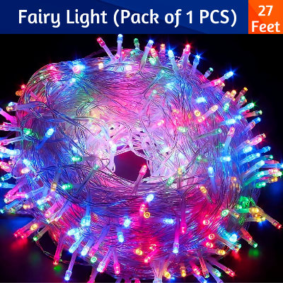 Golden & Multicolor String Lights for Home, Birthday, and Holiday Decorations - (Pack of 1 Pcs)