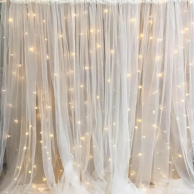 Net Curtain Backdrop/Tissue Fabric Background - Transform Birthday, Anniversary & Party Decor for Kids, Boys, and Girls- (Pack of 1 Pcs)
