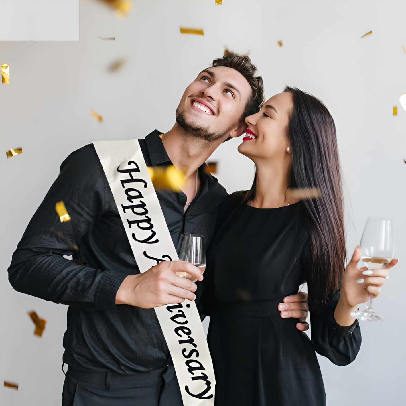 Anniversary Couple Sash for Men and Women Anniversary Party - Pack of 01 Piece