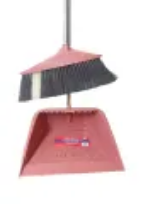 Picture of Proclean Long Handle Broom And Dustpan_CB-0865 with Comb Set for Home Office Lobby Floor Cleaning and Dusting